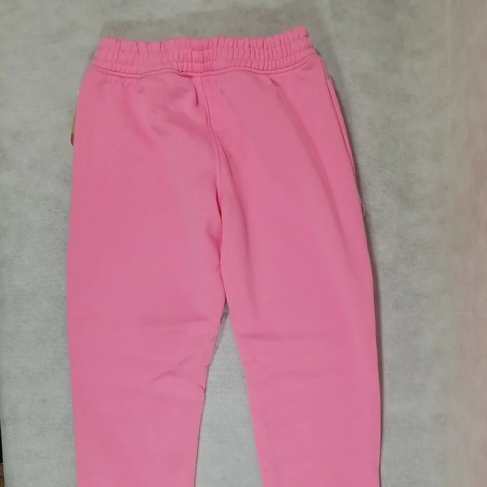 Reebok Jogger Pant Girls Size Small‎ 7 Pink Sweatpants Logo NWT